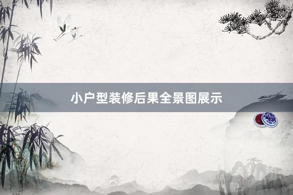 小户型装修后果全景图展示