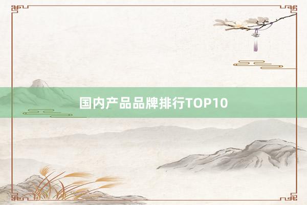 国内产品品牌排行TOP10